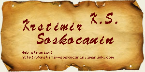Krstimir Šoškoćanin vizit kartica